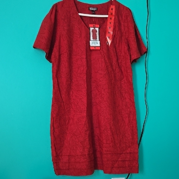 Nicole Miller Red Mid Dress - Picture 5 of 5